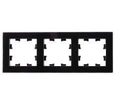 Рамка 3-постовая Systeme Electric AtlasDesign Nature черная ATN321003