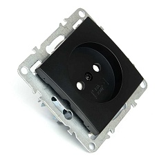 Розетка 2P Stekker Эрна черный PST10-9109-03 49153 4