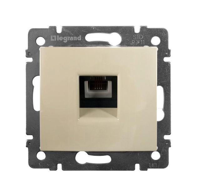 Розетка телефонная RJ11 Legrand Valena слоновая кость 774338 изображение 1 Розетка телефонная RJ11 Legrand Valena слоновая кость 774338 Фото № 1