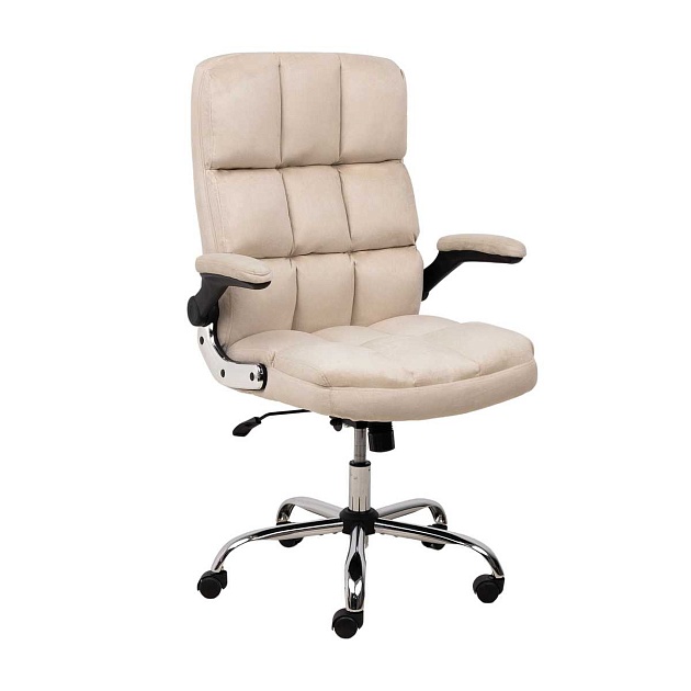 Кресло руководителя AksHome Caesar светло-бежевый, велюр 86354 Фото № 1