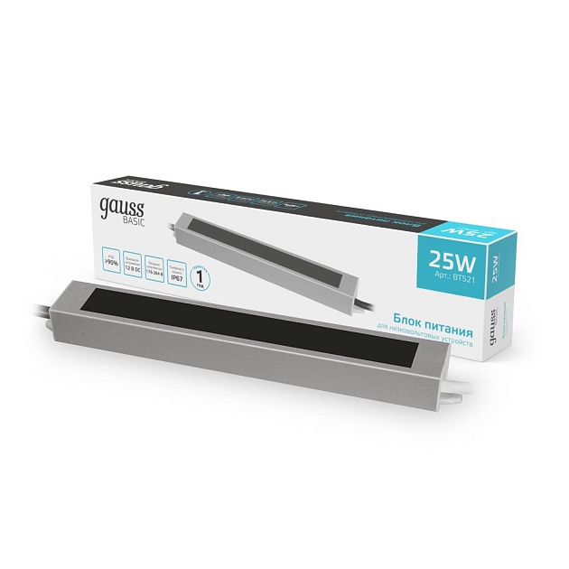 Блок питания Gauss 25W 12V IP67 BT521 изображение 2 Блок питания Gauss 25W 12V IP67 BT521 Фото № 2