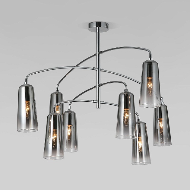Подвесная люстра Eurosvet Omber 70137/8 хром изображение 1 Подвесная люстра Eurosvet Omber 70137/8 хром Фото № 1