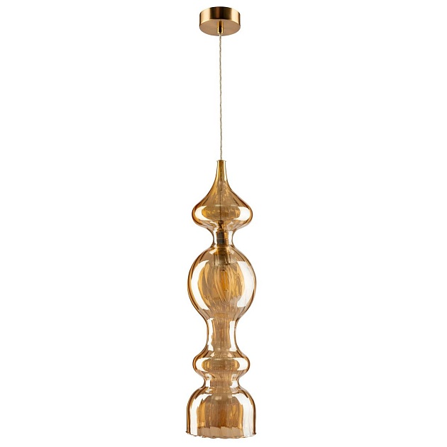 Подвесной светильник Crystal Lux Iris SP1 A Amber изображение 1 Подвесной светильник Crystal Lux Iris SP1 A Amber Фото № 1