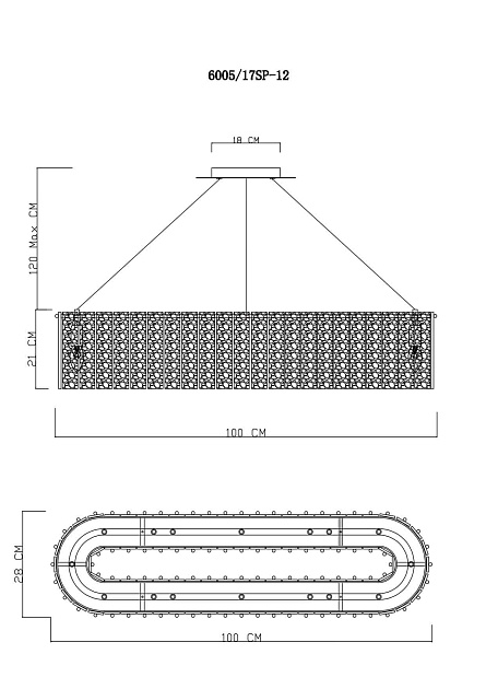 Подвесная люстра Divinare Felis 6005/17 SP-12 Фото № 2