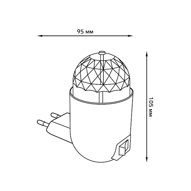 Настенный светильник Gauss с фиксированной проекцией диско DIY0041 изображение 9 Настенный светильник Gauss с фиксированной проекцией диско DIY0041 Фото № 9