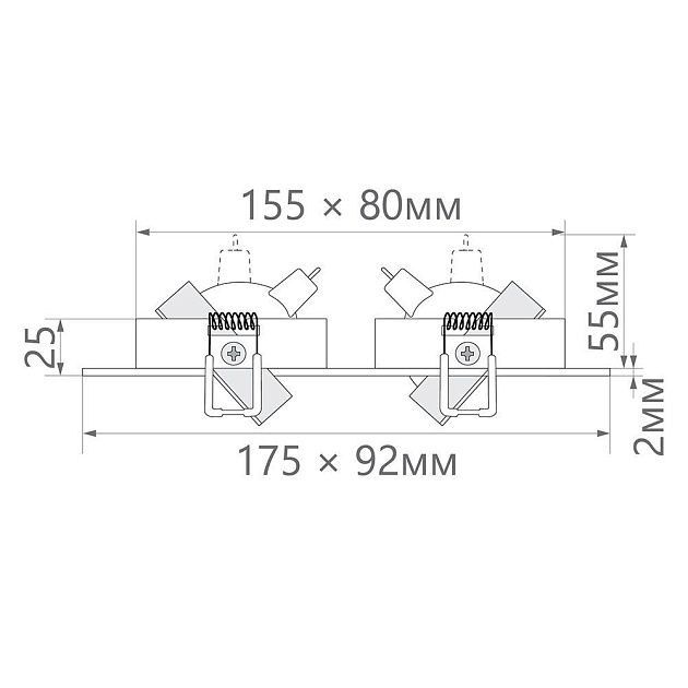 Встраиваемый светодиодный светильник Feron DL2802 32642 Фото № 2