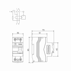 Устройство защитного отключения Werkel 1P+N 40A 100mА АС 6kА W812P404 1