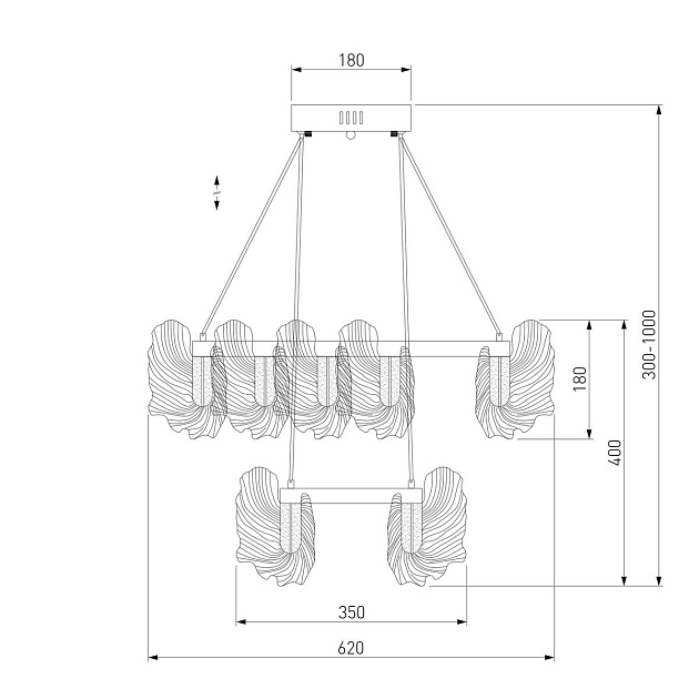 Подвесной светодиодный светильник Bogates Farfalla 90374/2 Фото № 2