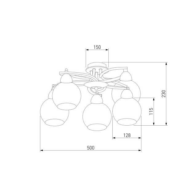 Подвесная люстра Eurosvet 9654/5 хром/венге Фото № 2