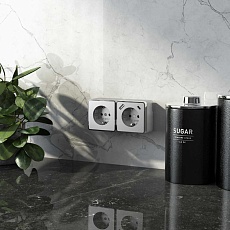 Розетка с заземлением, шторками и USB тип A+C Werkel Gallant серебряный W5071706 4690389179624 2