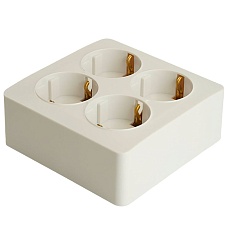 Розетка 4-местная 2P+PE Stekker София белый MST16-14S-01 49310  3