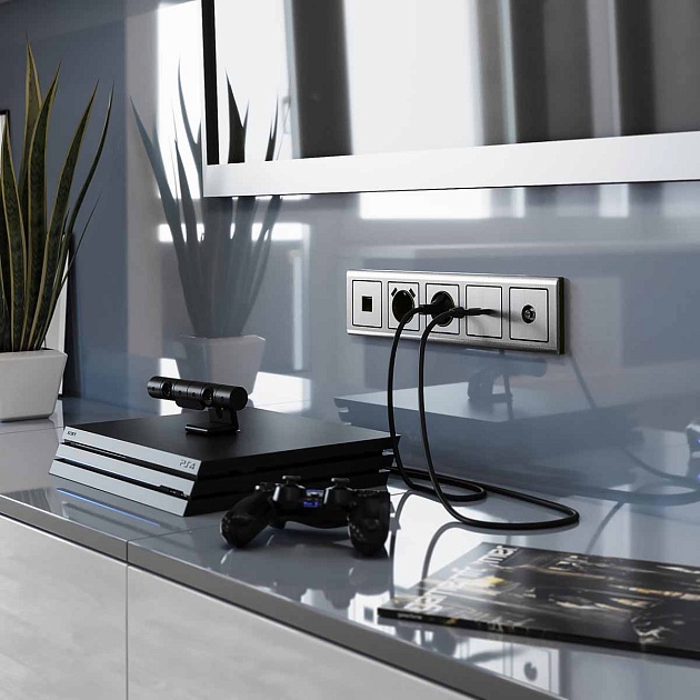 ТВ-розетка оконечная Werkel глянцевый никель W1183002 4690389158261 Фото № 3