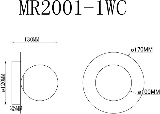 Настенный светильник MyFar July MR2001-1WC Фото № 2