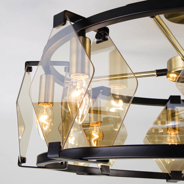 Потолочная люстра Eurosvet Aragon 60126/8 черный Smart изображение 5 Потолочная люстра Eurosvet Aragon 60126/8 черный Smart Фото № 5