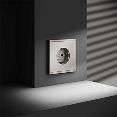 Розетка встраиваемая Voltum S70 с заземлением 16А, (кашемир) VLS040103 3