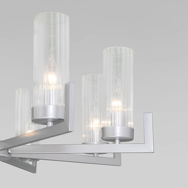 Подвесная люстра Eurosvet Arganie 60133/8 серебро изображение 4 Подвесная люстра Eurosvet Arganie 60133/8 серебро Фото № 4