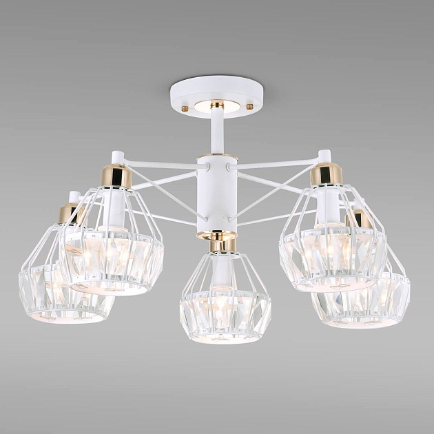 Потолочная люстра Eurosvet 70075/5 белый изображение 1 Потолочная люстра Eurosvet 70075/5 белый Фото № 1