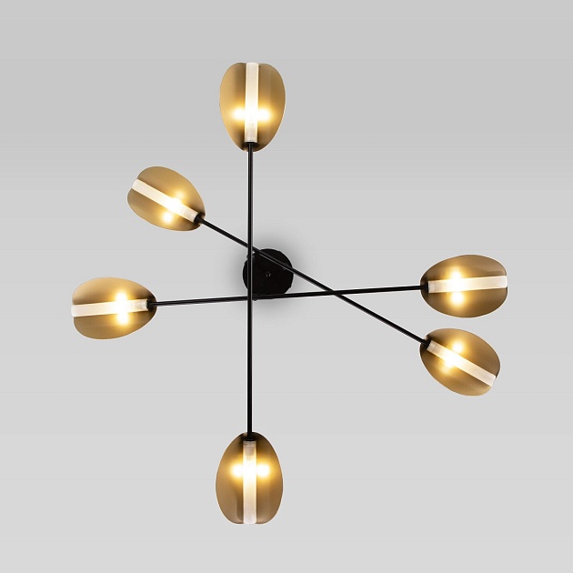 Потолочная люстра Eurosvet Grazia 70148/6 черный/золото Фото № 4