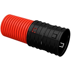 Труба гофрированная двустенная ПНД d=160мм красная (35м) IEK CTG12-160-K04-035-R