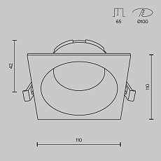 Встраиваемый светильник Maytoni Technical DL126-GX53-SQ-B 2