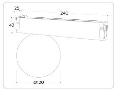 Трековый светодиодный светильник Ambrella Light Track System Magnetic 220V GL1371 2