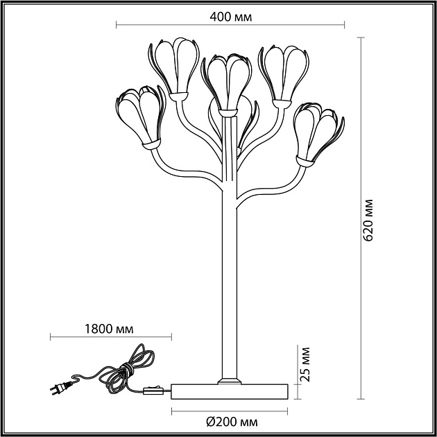 Настольная лампа Odeon Light Modern Gardi 5090/6T Фото № 2