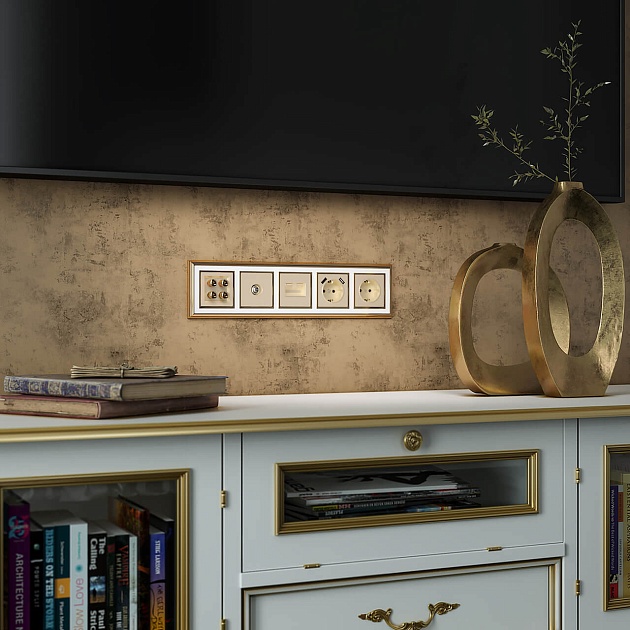 Накладка для розетки USB Werkel шампань W1179511 4690389157462 Фото № 9