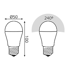 Лампа светодиодная Gauss Basic Шар E27 13W 4000K матовая 10502232 3
