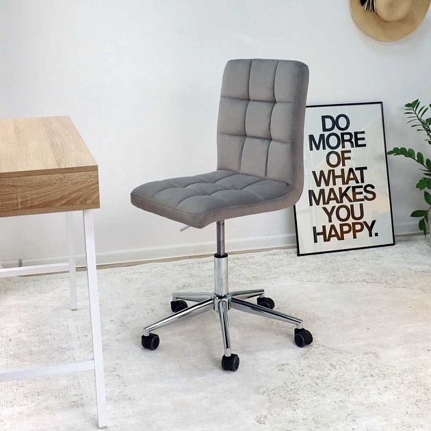 Поворотное кресло AksHome Fiji светло-серый, велюр 72573 Фото № 10