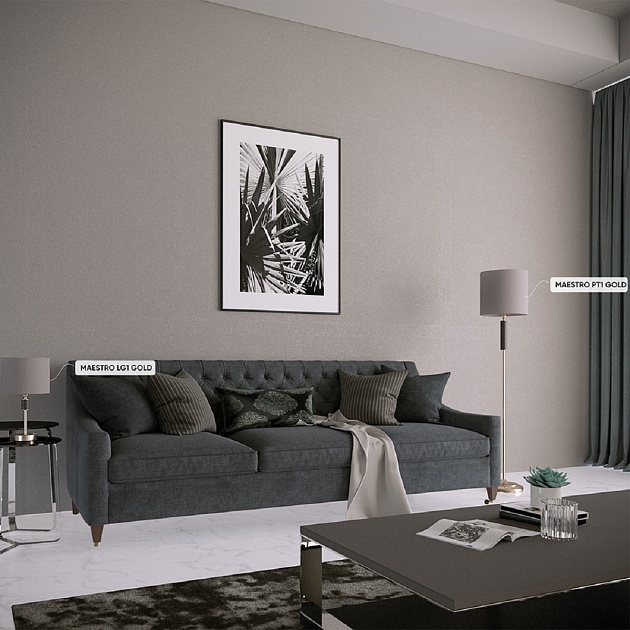 Торшер Crystal Lux Maestro PT1 Gold изображение 4 Торшер Crystal Lux Maestro PT1 Gold Фото № 4