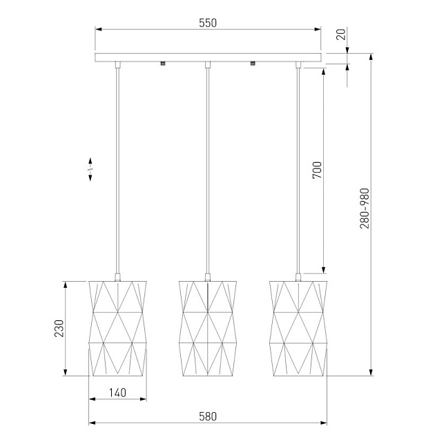 Подвесной светильник Eurosvet Reprise 50145/3 черный Фото № 3