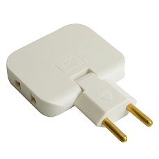 Разветвитель сетевой 3-местный б/з STEKKER ADP10-23-21, 250В, 10A, белый 1