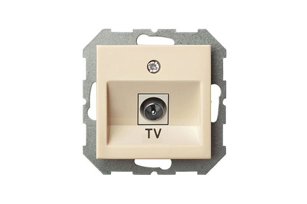 ТВ-розетка оконечная Liregus Epsilon бежевый 28-072 Фото № 3