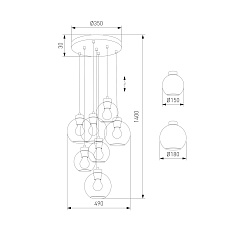 Подвесная люстра TK Lighting 10246 Cubus 1