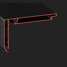Профиль Flexy для изготовления прямых и угловых ниш для штор 11313 STANDART02 80 LED 9005