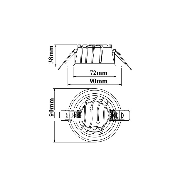 Встраиваемый светодиодный светильник Fiberli CDEW3-TECO(W) 12130701 Фото № 2