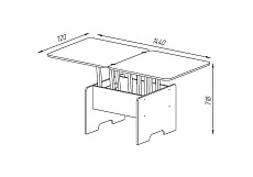 Стол-трансформер Woodville Престиж 402960 1