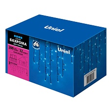 Уличная светодиодная гирлянда Uniel бахрома 220V синий ULD-B3010-200/TBK Blue IP67 UL-00003932 1