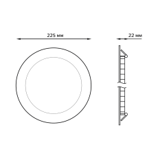 Встраиваемый светодиодный светильник Gauss 939111118 2