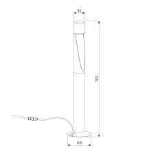 Ландшафтный светильник Elektrostandard Recess (35177/F) 3000K черный a072094 1
