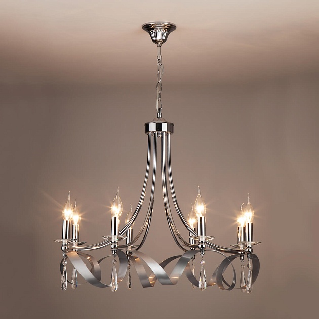 Подвесная люстра Eurosvet 60064/8 хром изображение 4 Подвесная люстра Eurosvet 60064/8 хром Фото № 4