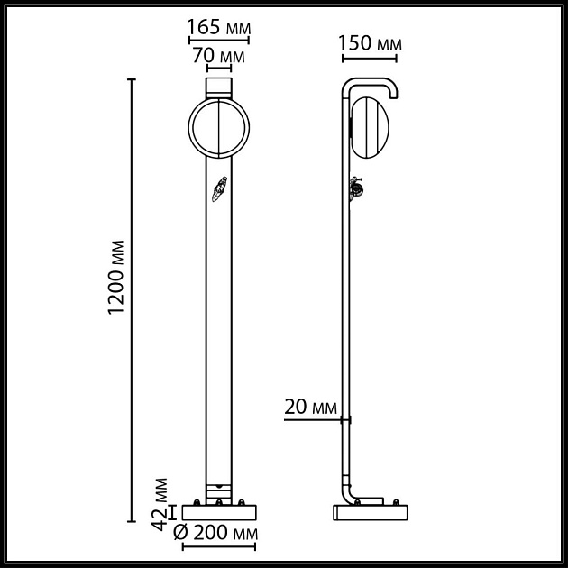 Ландшафтный светильник ODEON LIGHT NATURE 5434/1FA Фото № 3