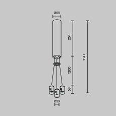 Подвесной комплект Maytoni Technical Flarity TRA154SW-BB-R-B 1