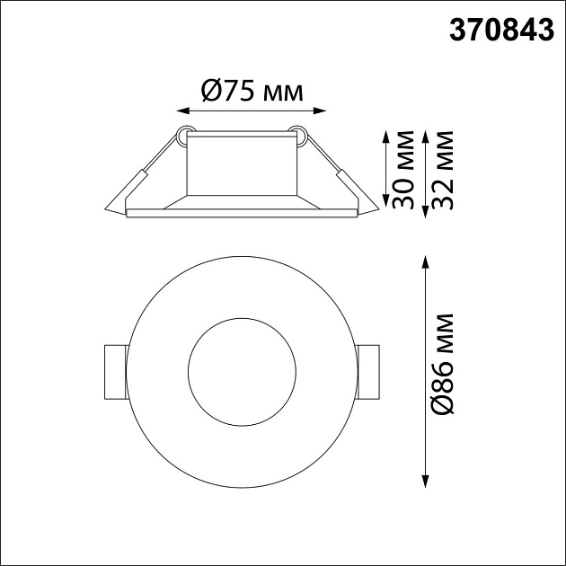 Встраиваемый светильник Novotech Spot Metis 370843 Фото № 3