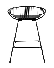 Полубарный стул Stool Group UFO черный с черной подушкой UFO-24A-P11 BL/BL 4