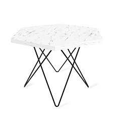 Журнальный стол Sheffilton SHT-TU37/ТТ20 60 ЛДСП черный муар/мрамор каррара белый 3744346902