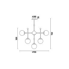 Подвесная люстра Vele Luce Modena VL5014P10 3