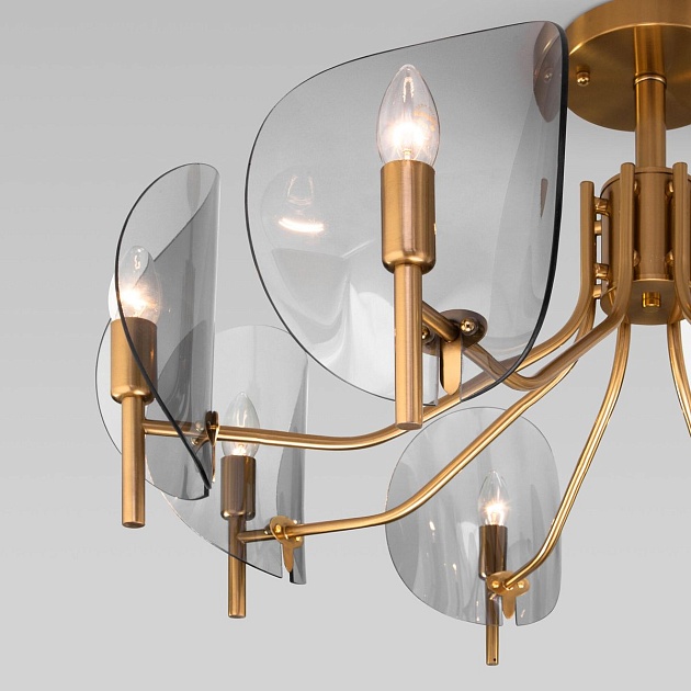 Потолочная люстра Eurosvet Rocco 60135/8 латунь изображение 4 Потолочная люстра Eurosvet Rocco 60135/8 латунь Фото № 4