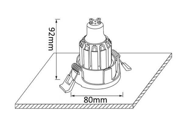 Встраиваемый светильник Crystal Lux CLT 001С1 WH Фото № 3