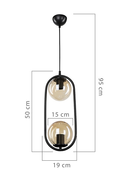 Подвесной светильник Toplight Kerrie TL1609H-02BK Фото № 4